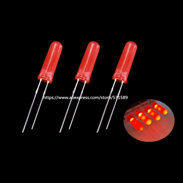 1000PCS 5MM * 14.5mm red light led straight light beads shaped light-emitting diodes DIP LED