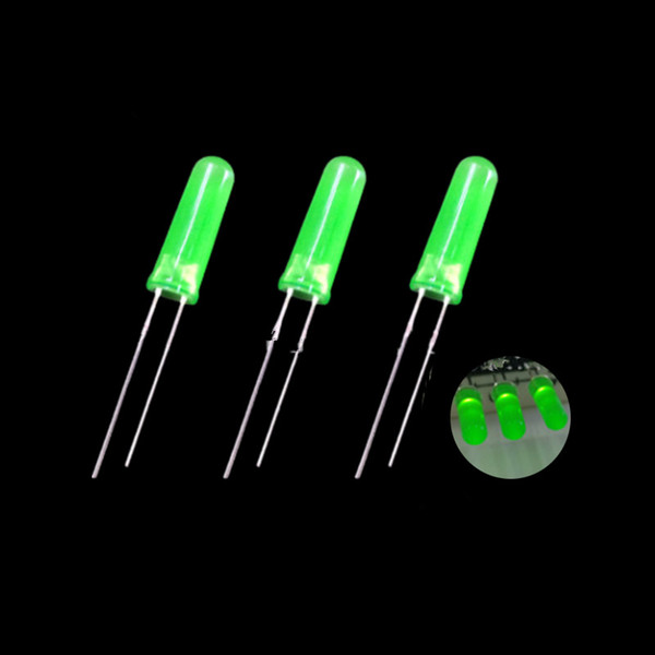 1000PCS 5MM * 14.5mm Green light led straight light beads shaped light-emitting diodes DIP LED