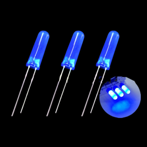 1000PCS 5MM * 14.5mm Blue light led straight light beads shaped light-emitting diodes DIP LED