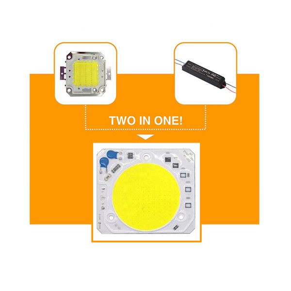 10PCS/LOT Smart IC Chip 30W 40W 50W High Power Lamp Beads For Outdoor Floodlight 220V 110V AC White Warm White