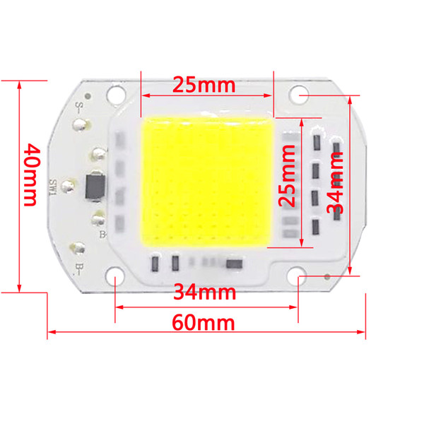 30PCS/LOT Smart IC Driver LED Chip COB CHIP 10W 20W 30W DC4V High Power Lamp Beads For Outdoor Floodlight Solar Floodlight Street lamp