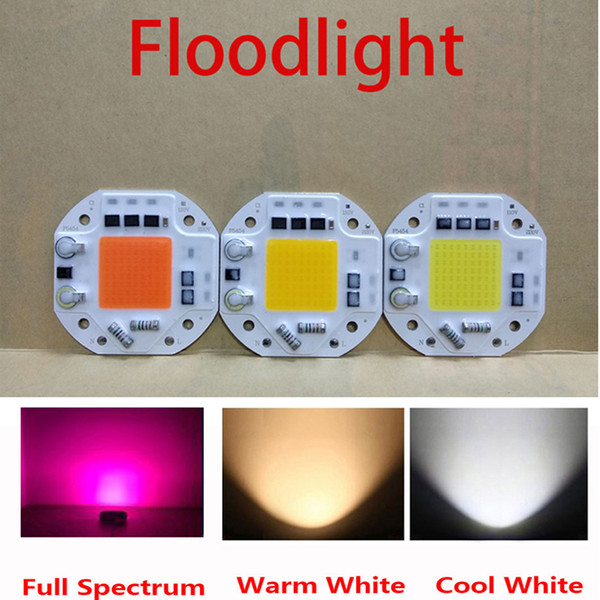 10PCS/LOT led lamp chip 20W 30W 50W no driver smart ic AC110V-220V input cob light beads for diy floodlight spotlight