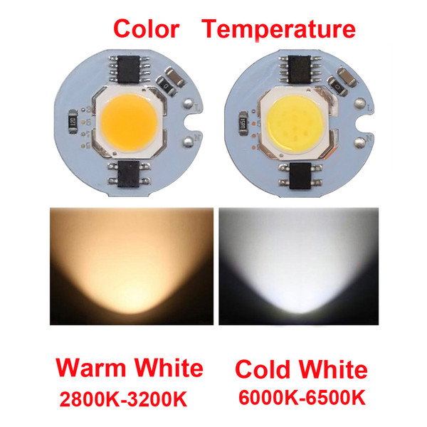 10PCS/LOT LED COB Chip 9W 7W 5W 3W AC 220V Input Smart IC driver Cold White Warm White For DIY LED Spotlight Floodlight