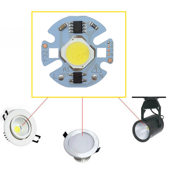 30PCS/LOT LED COB Chip light 3W 5W 7W 9W AC220V Input Smart IC Driver Fit For DIY LED Spotlight Floodlight Cold White/Warm White