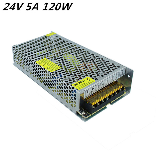 Universal 24V 5A 120W 110V-220V Lighting Transformer High quality LED driver for LED strip 3528 5050 power supply