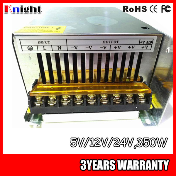 wholesale 350W 5v/12v/24v Power supply for led strip light AC90-265V voltage,monitoring aids equipment power supply 350w 24v 12v