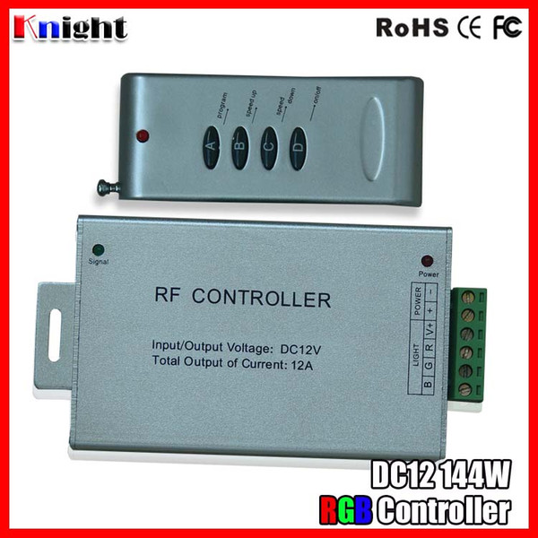 whole sale 12V 24v RGB synchronous controller 144W aluminum controller,10m 5050 60led rgb strip light RF controller 360W 288W RGB controller