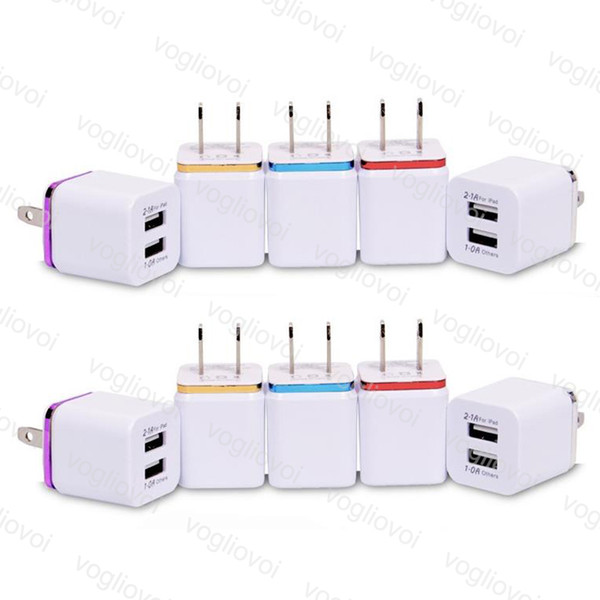 USB wall Charger US Plug 2.1A AC Power Adapter Wall Charger Plug 2 port for Iphone Samsung LG Tablet Ipad DHL