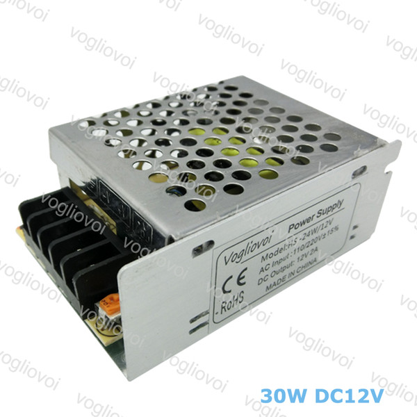 Led Transformer 30W DC12V 2.5A Aluminum Silvery LED Driver Power Adapter For 3528 5050 5730 LED Strip Light DHL