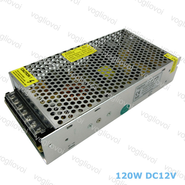 Led Transformer 120W DC12V 10A or DC24V 5A Aluminum Silvery LED Driver Power Adapter For 3528 5050 5730 LED Strip Light DHL