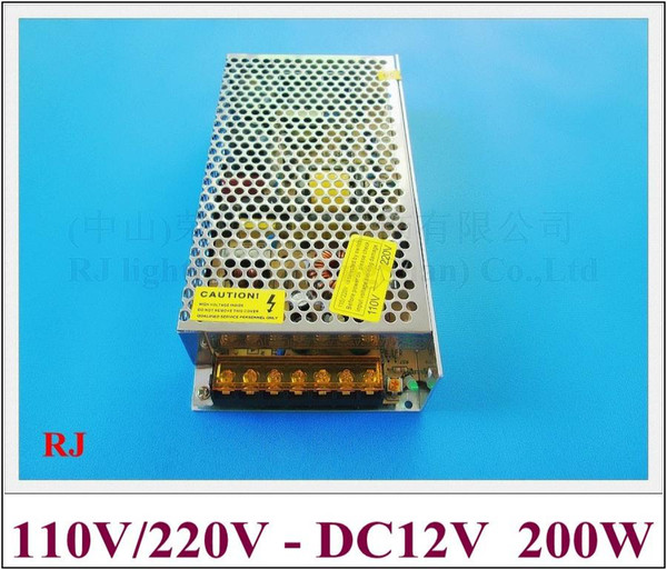 input AC110V / AC120V / AC220V / AC240V output DC12V 200W LED switch power supply LED driver switching power supply CE ROHS