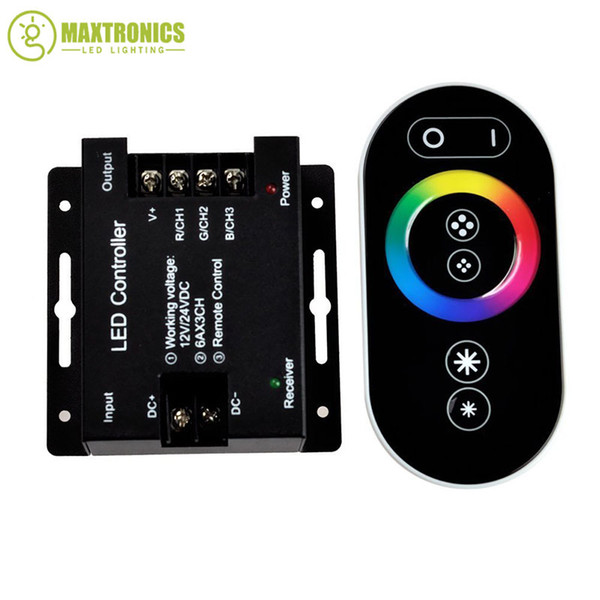 12-24V 18A RF Remote Wireless Touch Pad Panel RGB LED Controller controls for 5050 3528 RGB Light Controller Free shipping