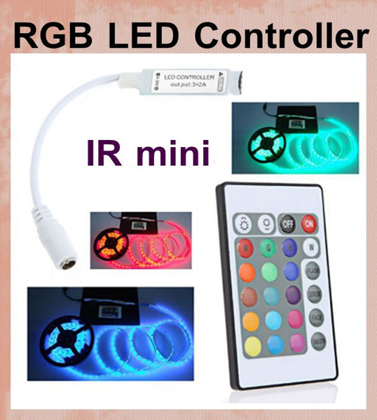 24 Key Wireless IR Remote Control 12V RGB LED Mini Controller Dimmer for rgb LED Strip 5050 3528 3 channels led lighting accessories DT003