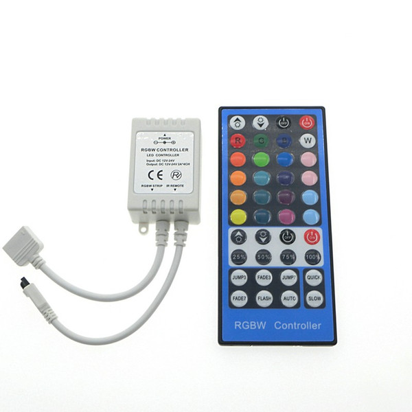 RGBW RGB LED Controller DC12V 40Key 44keys IR Remote Controller for RGBW or RGBWW LED Strip Lights.