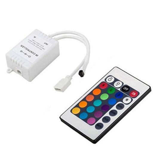 Mini IR Remote Controller 2 Ports DC 12V For RGB SMD 5050 3528 Led Strip Wireless 24 Keys 44 Keys