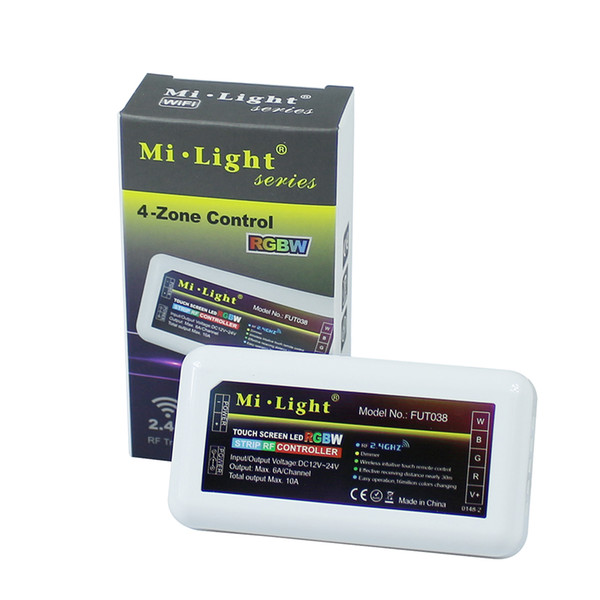 Mi-light series RGB+White 2.4G touch screen led Controller 4-Zone RGBW LED Controller wireless dimmer for led strip/bulb