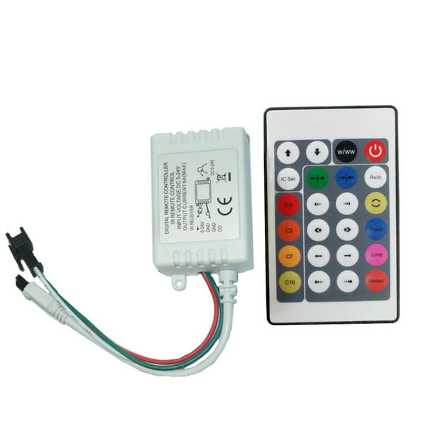 1Pcs 24Key DC12V IR Remote DC 12V LED Controller WS2812B WS2811 Output Port Connectors For SMD 3528 5050 LED Strip Light