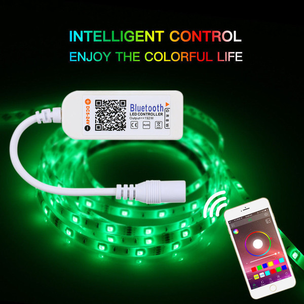 WiFi Bluetooth Music RGB Controller DC5-24V Mini Smart Light Strip Controller Dimmer For 5050 3528 RGB LED Strip