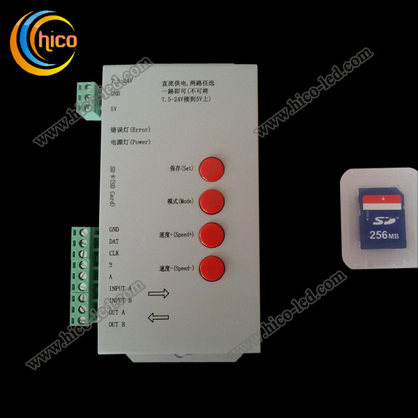 wholesale economical led controller Led Edit Software 2048 Pixel SD Card T1000s Controller for Led Digital Strip pixel light