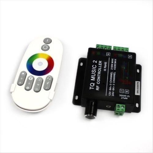 RGB Music V2 led controller 12-24V 18A 2CH Sound/Audio control & RF Touch Remote