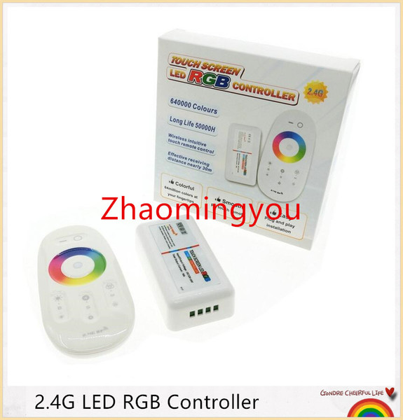 1PCS RGB led controller DC12-24V 18A RGB led controller 2.4G touch screen RF remote control for led strip/bulb/downlight