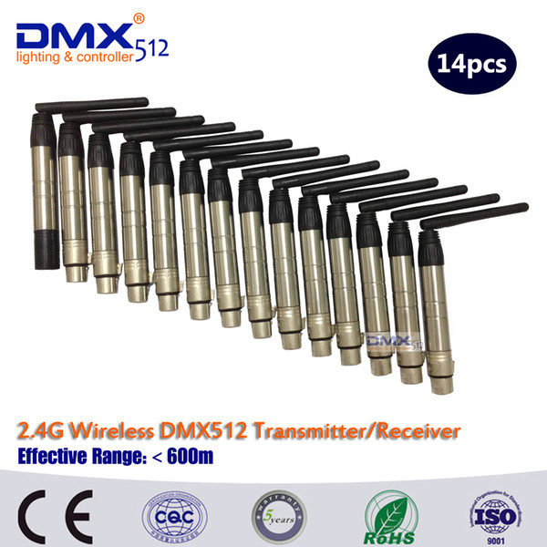 Wholesale Free shipping 2.4G Wireless DMX Signal Controller DMX 512 Transmitter or DMX512 Receiver For Stage Par Light