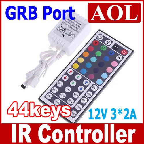 2pcs 44keys controller 12V 6A 20c olors For RGB LED Strip light IR Remote Controller!promotion price