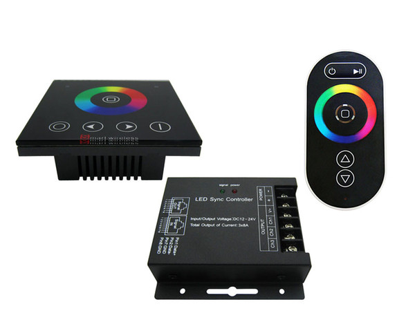 Wireless RF Touch Led Controller 3 Channels Common Anode DC 12V~24V For Led Strip Light Bulbs