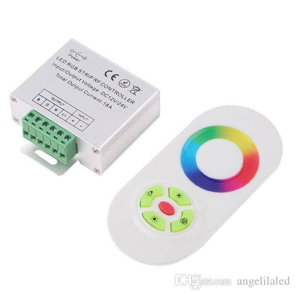 12V/24V RGB Controllers Wireless RF RGB Led Strip Light Touch Dimmer Remotely Controller, Remote Control for RGB LED lighting