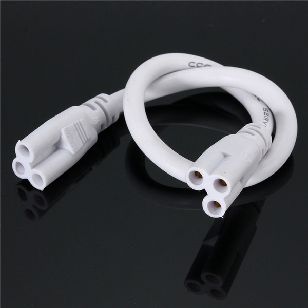 1pcs White T5 T8 Tube Connector Wire Cable Cord 28cm Double End Cable Wire For Integrated Led Fluorescent Light Lamp 85-265V