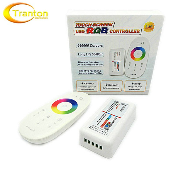 2.4G RGB LED Controller 3Channels 18A DC12-24V Touch Screen Remote Control for RGB LED Strip.