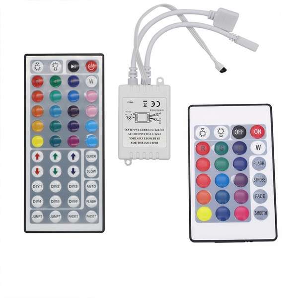 RGB 6A 44 Key IR Remote Controller RGB LED Dimmer 12V 2 port For SMD 5050 3528 LED Strip Light Mini RGB Controller