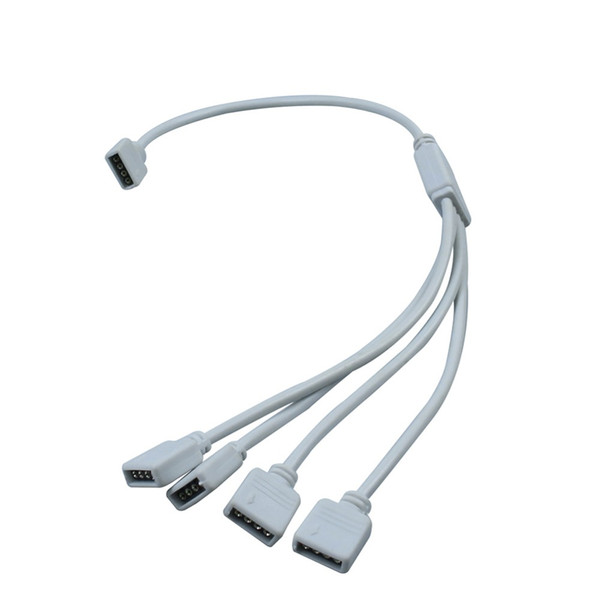 LED RGB Color Changing Strip 4Pin Splitter 1 to 4 Female Connector Cable Wire For 3528 5050 3014 SMD RGB LED Strip Tape