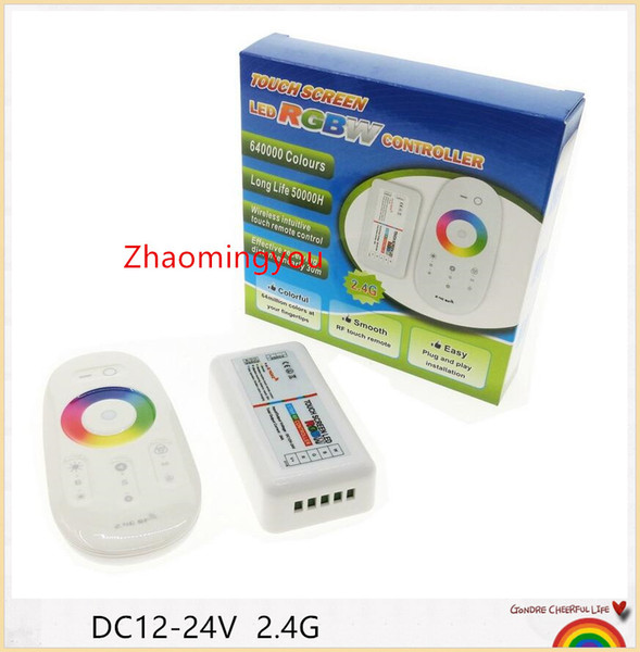 1PCS RGBW led controller DC12-24V RGBW led controller 2.4G touch screen RF remote control for led strip/bulb/downlight