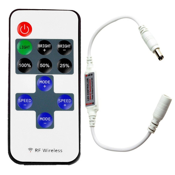 Mini RF Wireless Led Remote Controller Led Dimmer Controller For Single Color Light Strip SMD5050/3528/5730/5630/3014 ZJ0191