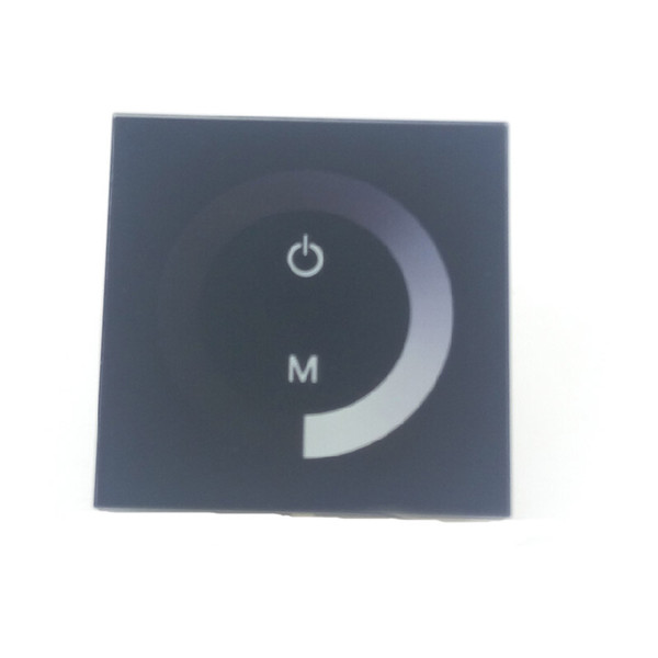 Black LED Controller for 12V 24V LED Flexible Strip Light 5050 3528 5630 2835 Single Color Rope Reel Touch Panel Brightness Dimmer CE ROSH