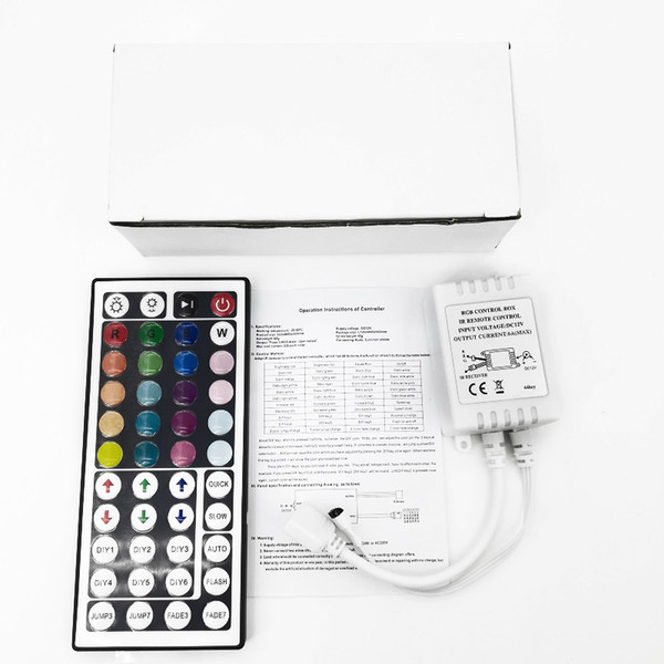 DC12V 6A 44Key RGB IR Remote Controller LED Lights Controller Dimmer For SMD 3528 5050 2835 3014 Strip White box packaging