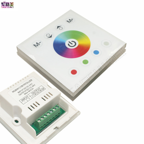 DC12V 4A*4CH LED Panel Digital Touch Screen Dimmer Controller Home Wall Light Switch For RGBW LED Strip Tape Ribbon 3 Channel