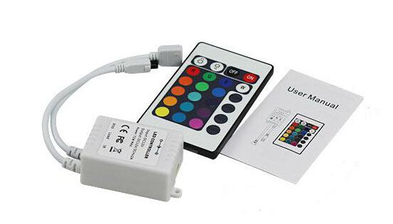 24 Keys Controllers IR Remote Controller for RGB SMD 3528 5050 5630 LED Flexible Strip Lighting Bulbs Tape 300 LEDS Dimmer CE ROSH Approval