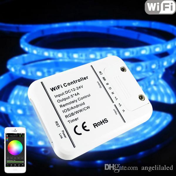 Original 16Million Colors Wifi 5channels RGBW Led Controller Smartphone Control Music and Timer Mode Wifi Led Controller