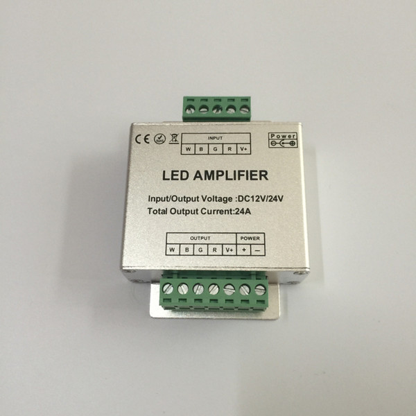 LED RGBWW amplifier aluminum 12 -24V 24A 6Ax4 channel for RGBW led strip