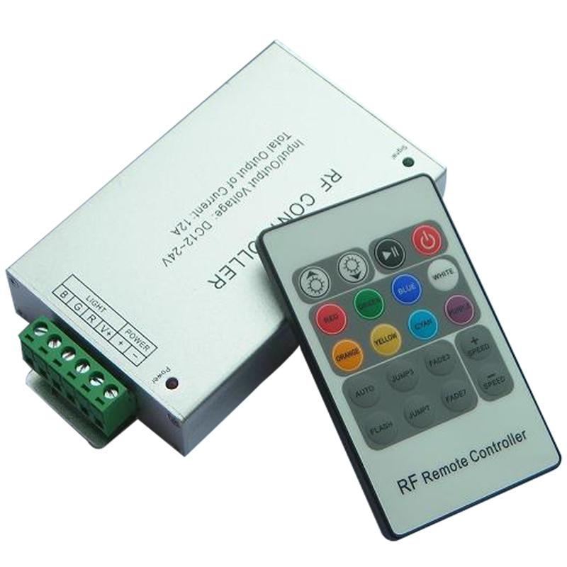 High Quality RF Remote Controller DC12V-24V 12A 180W 20 Key remote For RGB SMD 5050 3528 LED Strip Controller