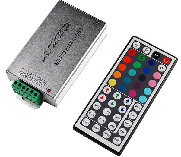 RGB LED Controller with 44 keys Remote controller for SMD5050/3528 RGB Led Strip Light DC12V~24V 12A 24A 288W