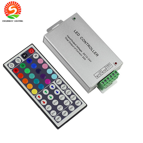 DC12-24V 24A 288W 44key IR Remote Led RGB Controller for led strip lights led module DHL free shipping