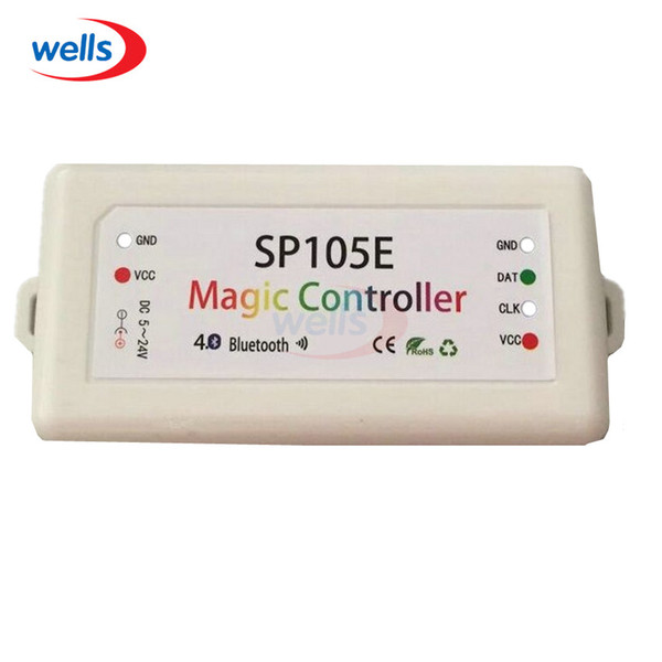 SP105E Magic Controller Bluetooth 4.0 DC5-24V 2048 Pixels for WS2811 2812 2801 6803 IC LED Strip Support IOS / Android APP