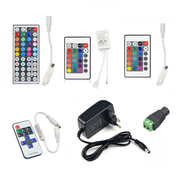 LED Strip light Accessoires 24key/44 key RGB Remote Controller/DC12V 3A/5A Power supply Adapter For 2835 3528 5050 SMD