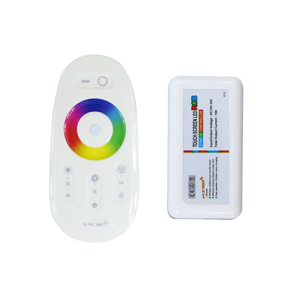 2.4G RGB LED Remote Controller DC12-24V 18A Wireless RF Touch Screen controller for 5050 3528 5630 RGB Flexible LED Strip Light