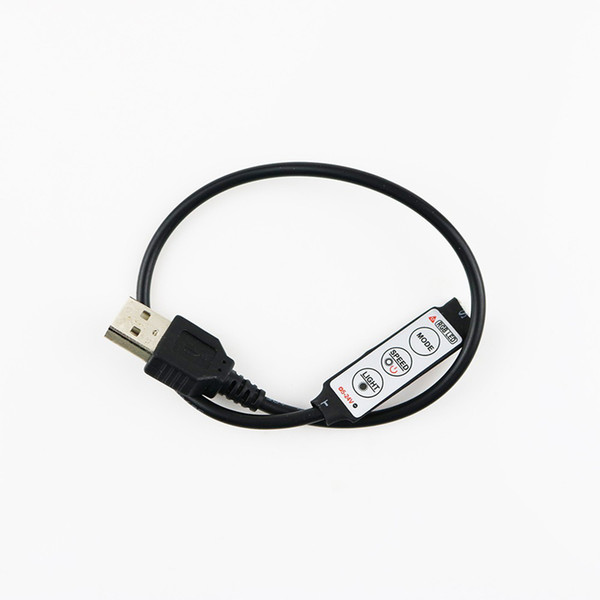 USB RGB Controller 5-24V Led Dimmer with 3Keys 4Pin Female connector for 5V RGB Led USB strip 19 Dynamic Modes ZJ0190