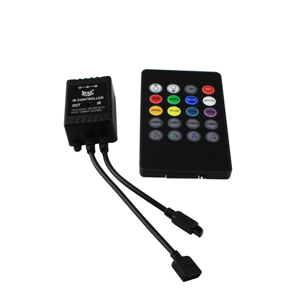 Wireless 3CH * 2A 12V music controller for RGB led strip light IR remote control sound voice