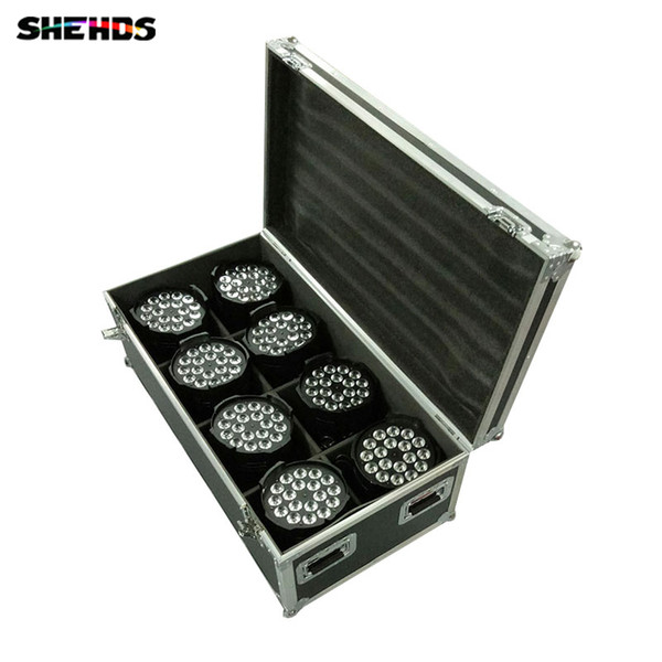 FlightCase with 4/6/8pcs LED Par Can 54x9W RGB Lighting LED Beam party lights, SHEHDS Stage Lighting